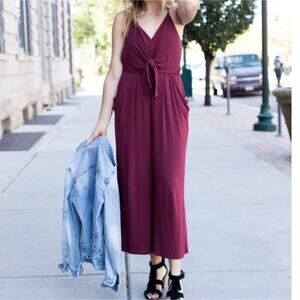 Moulinette Soeurs burgundy Jumpsuit sz xs